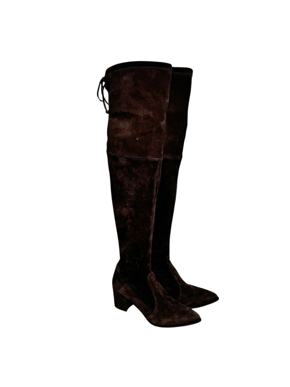 Stuart Weitzman Thighland Over the Knee Stretch Suede Cola Brown size 5 - Picture 2 of 8